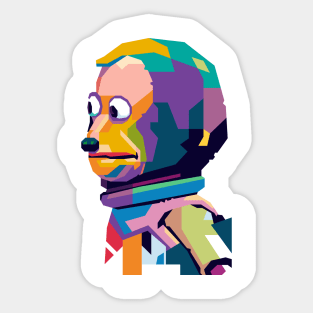 Monkey Meme WPAP Sticker